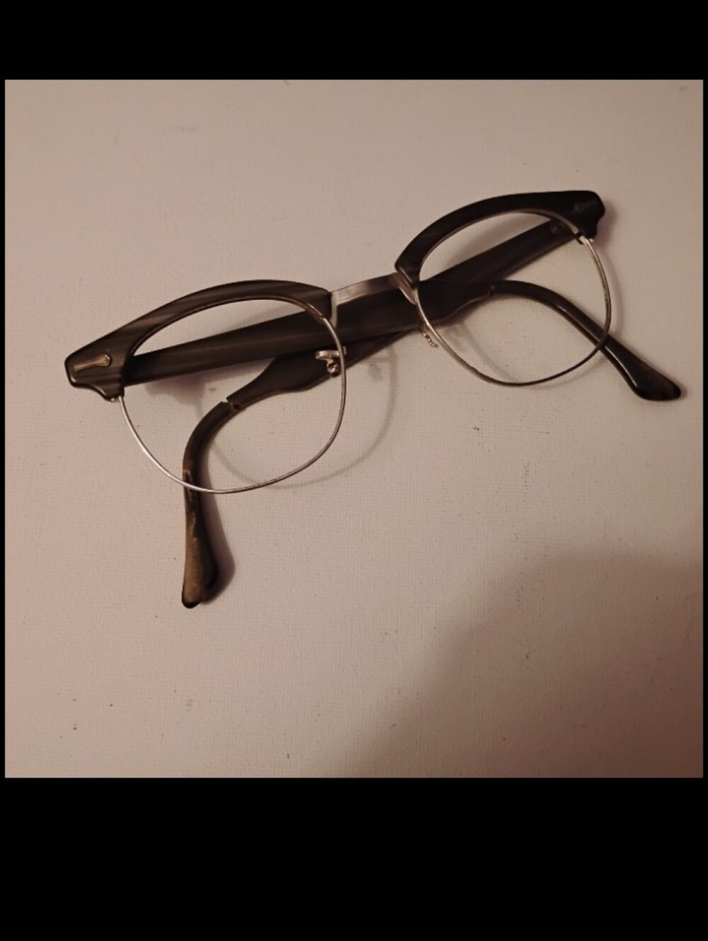 Vintage Shuron Classic Grey Eyeglass Frame
